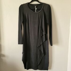 NEW European Culture Black Ruffle dress size XXS XS